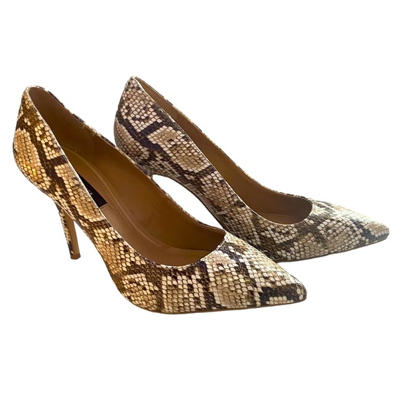 White House Black Market Shoes - White House Black Market Snake Print Heels Size 9